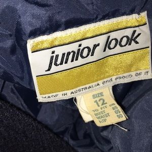 Vintage wool navy double-breasted pea coat.